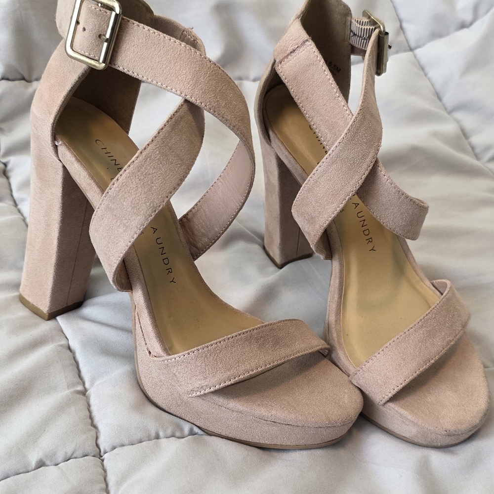 Pink Blush Strappy Heels